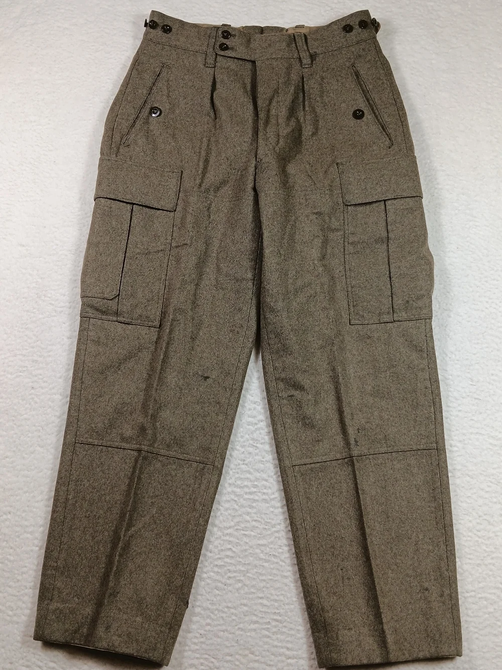 Vintage 60s German Bulag Munchan Bundeswehr Wool Military Field Pants 32x30